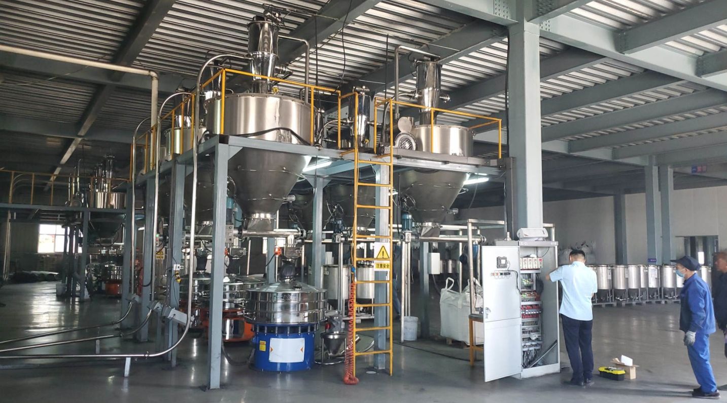 浙江客戶篩分、真空上料、無(wú)塵投料輸送生產(chǎn)線